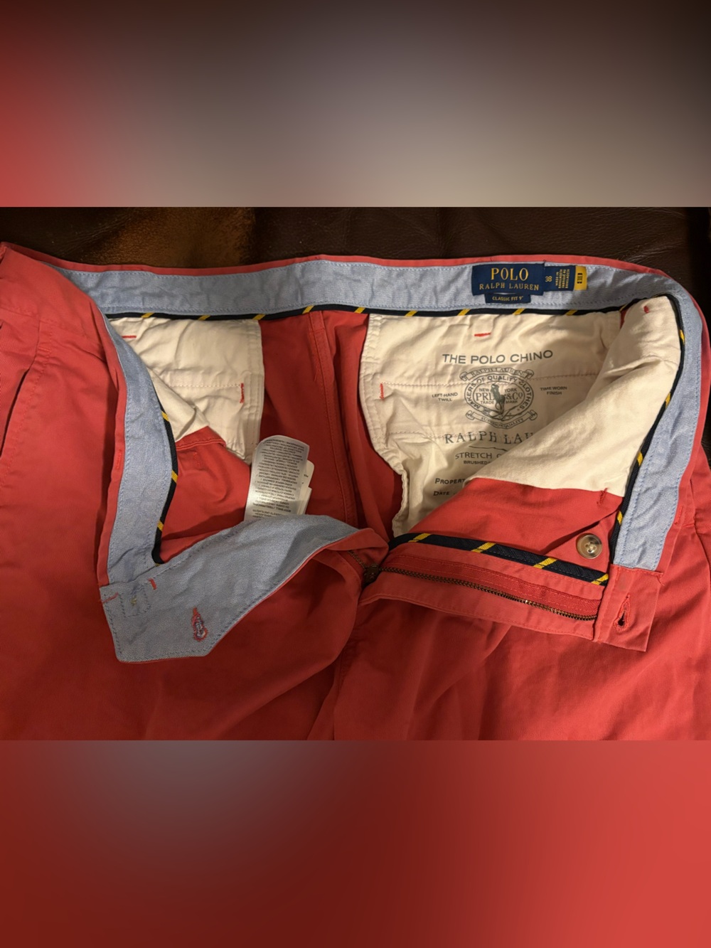 Ralph Lauren Nantucket Red Flat Front The Polo Chino Shorts - Picture 5 of 7